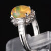 メキシコオパールxダイヤモンド プラチナリング MO: 1.88 ct D: 0.82ct Pt900