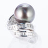 タヒチパールxダイヤモンド プラチナリング P: 13mm D: 1.65ct Pt900