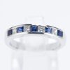ライン サファイアxダイヤモンド プラチナリング S: 0.48 ct D: 0.25ct Pt900