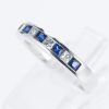 ライン サファイアxダイヤモンド プラチナリング S: 0.48 ct D: 0.25ct Pt900