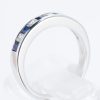 ライン サファイアxダイヤモンド プラチナリング S: 0.48 ct D: 0.25ct Pt900