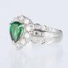 グリーンガーネット×ダイヤモンド プラチナリング GG: 1.19 ct D: 0.90ct Pt900 - 画像 (2)