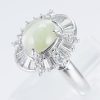 キャッツアイxダイヤモンド プラチナリング C: 3.47 ct D: 1.05ct Pt900