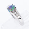 ブラックオパールxダイヤモンド プラチナリング BO: 0.8 ct D: 0.46ct Pt900