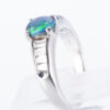 ブラックオパールxダイヤモンド プラチナリング BO: 0.8 ct D: 0.46ct Pt900