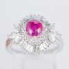 スタールビーxダイヤモンド プラチナリング SR: 1.37 ct D: 1.1ct Pt900 - 画像 (2)