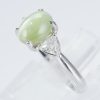 スリーストーン キャッツアイxダイヤモンド プラチナリング C: 2.8 ct D: 0.39ct Pt900