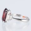 スリーストーン スぺサルティンガーネット x ダイヤモンド プラチナリング SG: 7.71 ct D: 0.38ct Pt900 - 画像 (4)