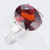 スリーストーン スぺサルティンガーネット x ダイヤモンド プラチナリング SG: 7.71 ct D: 0.38ct Pt900 - 画像 (6)