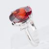 スリーストーン スぺサルティンガーネット x ダイヤモンド プラチナリング SG: 7.71 ct D: 0.38ct Pt900 - 画像 (8)