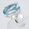 アクアマリンxダイヤモンド プラチナリング Aq: 8.55 ct D: 0.53ct Pt900 - 画像 (4)