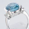 アクアマリンxダイヤモンド プラチナリング Aq: 8.55 ct D: 0.53ct Pt900 - 画像 (5)