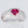 ルビーxダイヤモンド プラチナリング R: 0.98 ct D: 0.75ct Pt900 - 画像 (2)