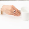 ルビーxダイヤモンド プラチナリング R: 0.98 ct D: 0.75ct Pt900　ハート