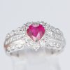 ルビーxダイヤモンド プラチナリング R: 1.05 ct D: 0.74ct Pt900 - 画像 (2)