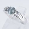 サイドダイヤモンド キャッツアイxダイヤモンド プラチナリング C: 1.21 ct D: 0.28ct Pt900