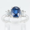 サファイアxダイヤモンド プラチナリング S: 2.05 ct D: 0.36ct Pt900 GIA - 画像 (2)