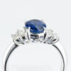 サファイアxダイヤモンド プラチナリング S: 2.05 ct D: 0.36ct Pt900 GIA - 画像 (5)