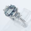 ステップ アレキサンドライトxダイヤモンド プラチナリング Al: 1.73 ct D: 0.37ct Pt900