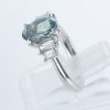 ステップ アレキサンドライトxダイヤモンド プラチナリング Al: 1.73 ct D: 0.37ct Pt900