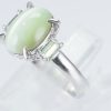 スリーストーン キャッツアイxダイヤモンド プラチナリング C: 4.62 ct D: 0.25ct Pt900