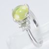 ステップ キャッツアイxダイヤモンド プラチナリング C: 3.02 ct D: 0.45ct Pt900