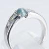 サイドダイヤモンド キャッツアイxダイヤモンド プラチナリング C: 0.62 ct D: 0.3ct Pt900