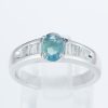 サイドダイヤモンド アレキサンドライトxダイヤモンド プラチナリング Al: 0.62 ct D: 0.28ct Pt900
