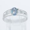 サイドダイヤモンド アレキサンドライトxダイヤモンド プラチナリング Al: 0.62 ct D: 0.28ct Pt900