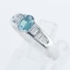 サイドダイヤモンド アレキサンドライトxダイヤモンド プラチナリング Al: 0.62 ct D: 0.28ct Pt900