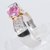 ピンクサファイアxダイヤモンド リング PS: 0.9 ct D: 0.16ct Pt900/K18YG - 画像 (4)
