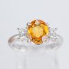 イエローサファイアxダイヤモンド プラチナリング YS: 2.32 ct D: 0.41ct Pt900 - 画像 (2)