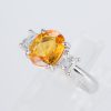 イエローサファイアxダイヤモンド プラチナリング YS: 2.32 ct D: 0.41ct Pt900 - 画像 (3)