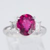 トルマリンxダイヤモンド プラチナリング Tm: 2.42 ct D: 0.4ct Pt900 - 画像 (2)
