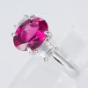 トルマリンxダイヤモンド プラチナリング Tm: 2.42 ct D: 0.4ct Pt900 - 画像 (3)