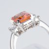 オレンジサファイアxダイヤモンド プラチナリング OS: 3.03 ct D: 0.49ct Pt900 - 画像 (5)