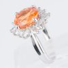 スリーストーン スぺサルティンガーネット x ダイヤモンド プラチナリング SG: 5.11 ct D: 0.86ct Pt900 - 画像 (9)
