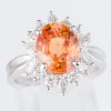 スリーストーン スぺサルティンガーネット x ダイヤモンド プラチナリング SG: 5.11 ct D: 0.86ct Pt900 - 画像 (7)