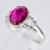 ステップ ルビーxダイヤモンド プラチナリング R: 2.01ct D: 0.31ct Pt900 GIA