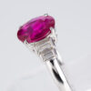 ステップ ルビーxダイヤモンド プラチナリング R: 2.01ct D: 0.31ct Pt900 GIA