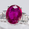 ステップ ルビーxダイヤモンド プラチナリング R: 2.01ct D: 0.31ct Pt900 GIA