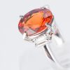 スリーストーン スぺサルティンガーネット x ダイヤモンド プラチナリング SG: 5.26 ct D: 0.25ct Pt900 - 画像 (9)