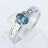 サイドダイヤモンド アレキサンドライトxダイヤモンド プラチナリング Al: 0.64 ct D: 0.32ct Pt900