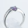サイドダイヤモンド アレキサンドライトxダイヤモンド プラチナリング Al: 0.64 ct D: 0.32ct Pt900