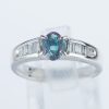 サイドダイヤモンド アレキサンドライトxダイヤモンド プラチナリング Al: 0.64 ct D: 0.32ct Pt900