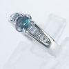 サイドダイヤモンド アレキサンドライトxダイヤモンド プラチナリング Al: 0.64 ct D: 0.32ct Pt900