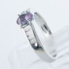 サイドダイヤモンド アレキサンドライトxダイヤモンド プラチナリング Al: 0.64 ct D: 0.32ct Pt900