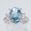 アクアマリンxダイヤモンド プラチナリング Aq: 4.32 ct D: 0.43ct Pt900 - 画像 (2)