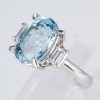 アクアマリンxダイヤモンド プラチナリング Aq: 4.32 ct D: 0.43ct Pt900 - 画像 (3)