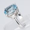 アクアマリンxダイヤモンド プラチナリング Aq: 4.32 ct D: 0.43ct Pt900 - 画像 (4)